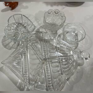 Elegant Clear Glassware Set of 4